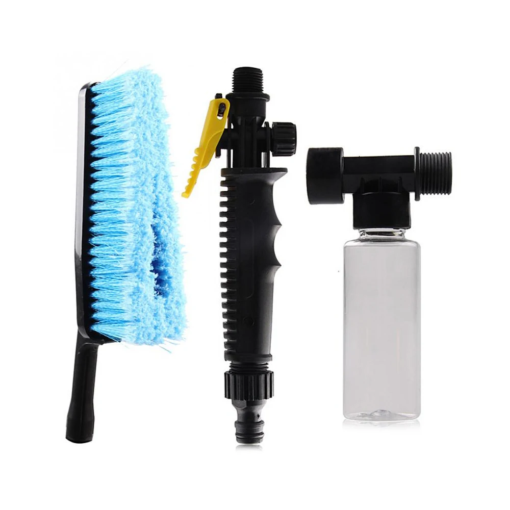 

Car Wash Brush Auto Exterior Retractable Long Handle Water Flow Switch Foam Bottle Car Cleaning Brush