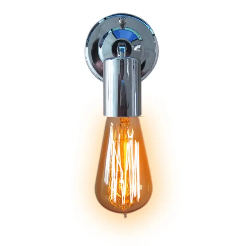 American Rustic Vintage Wall Lamp Retro Wrought Iron Wall Sconce Bedroom Bedside Wall Light Modern Edison Bulb Antique Lampada