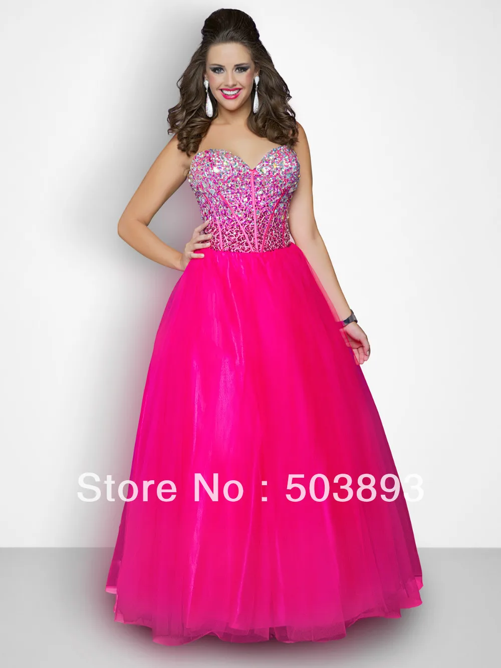 pink prom dress plus size