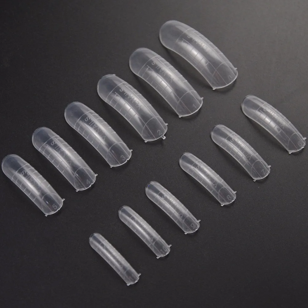 

120Pcs Transparent False Nails With Scale Detachable Nails Tips For Design Mold For Nail Extension Fake Nails Tips For Extension