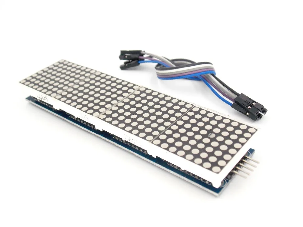 

MAX7219 Dot Matrix Module Microcontroller 4 In One Display with 5P Line