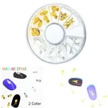 1 roda Mista Ouro Decorações Da Arte Do Prego de Prata Abacaxi Bonito Torre Eiffel Prego Acessórios Encantos Abacaxi Japonês Manicure Nova(China)
