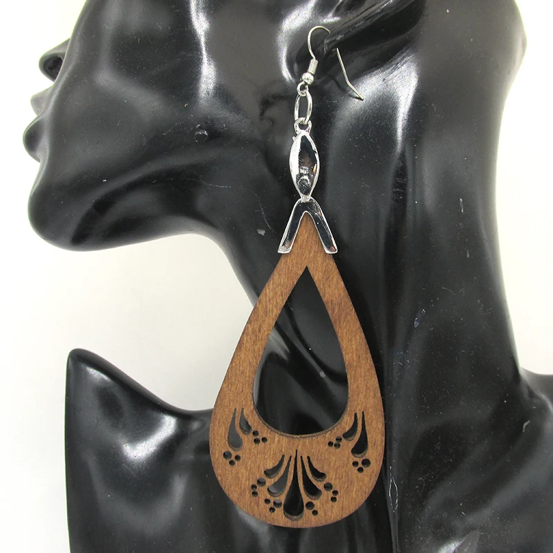 

5pairs/lot Newest Dangle Wood Earrings can mixed 3 colors