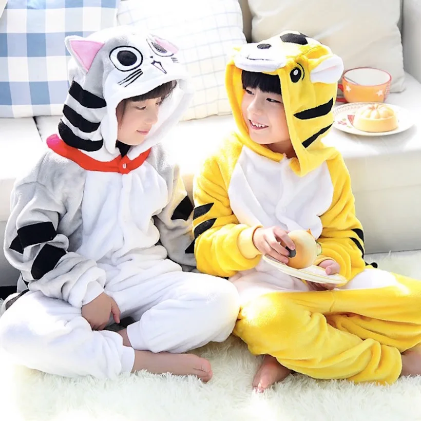 Cute Unicorn Children Clothing Chi's Sweet Home Cat & Tiger Animal Pajamas sleepwear Jumpsuit kids clothes Flannel Onesie Pyjama Cute Unicorn Children Clothing Chi's Sweet Home Cat & Tiger Animal Pajamas sleepwear Jumpsuit kids clothes Flannel Onesie Pyjama