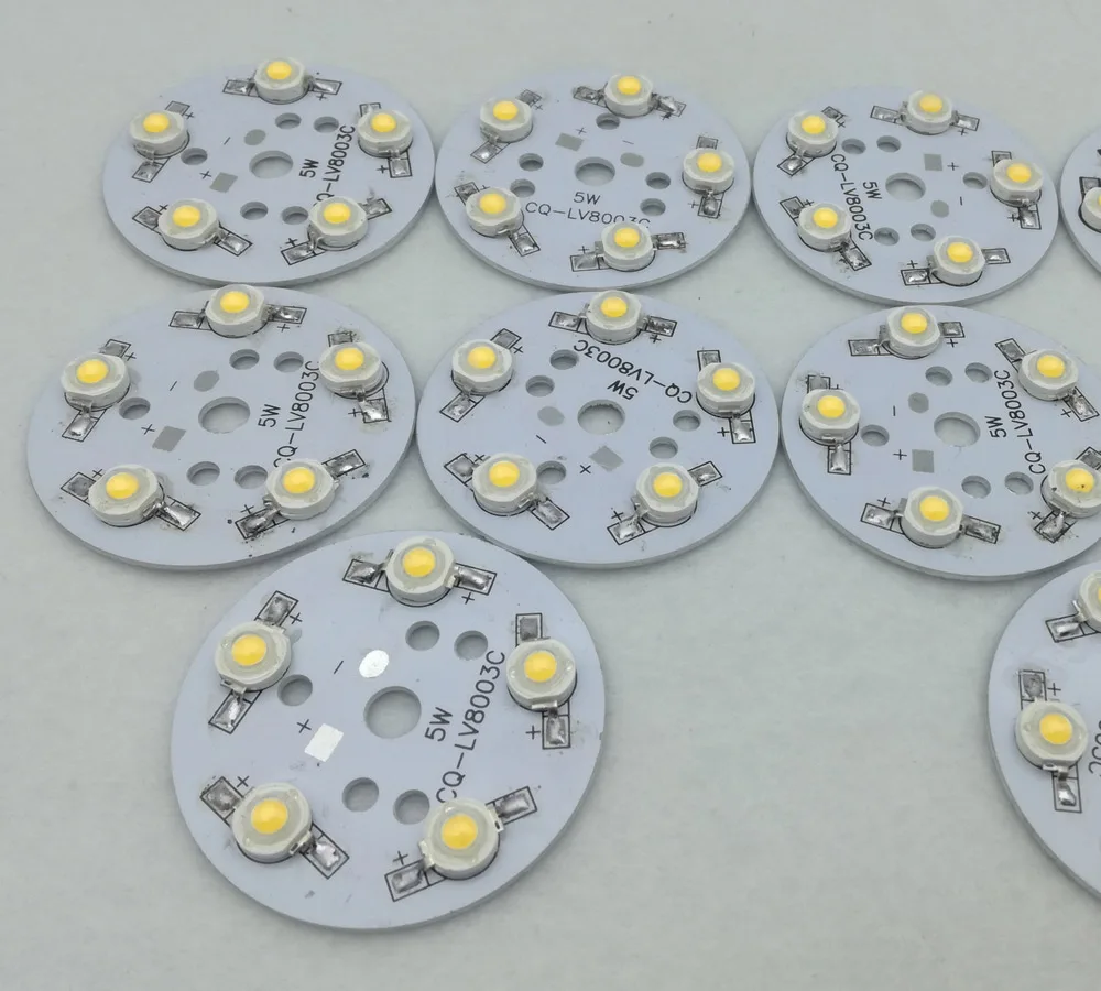 10P 5W СИД PCB Высокая мощность лампа бусины алюминиевая пластина с сварочной