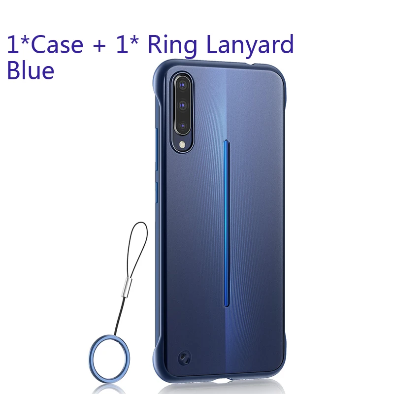 Прозрачные матовые бескаркасные Чехлы USLION для телефона VIVO IQOO X27 X27 Pro Ультра тонкая жесткая задняя панель из поликарбоната чехлы с кольцом шнурком - Цвет: Blue Case Ring