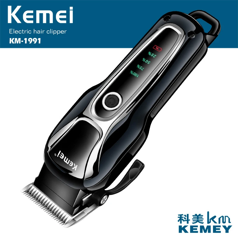 

110v-240v Rechargeable Hair Clipper Professional Hair Trimmer LCD Display Turbocharged Hair Cutting Machine for Pet 40D