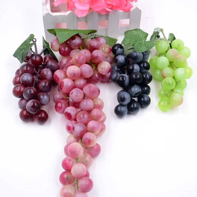 

1PCS artificial plastic simulation fruit Grapes DIY Mini Decorative Fruit Wedding Garden Party House Decor Artificial Fruits