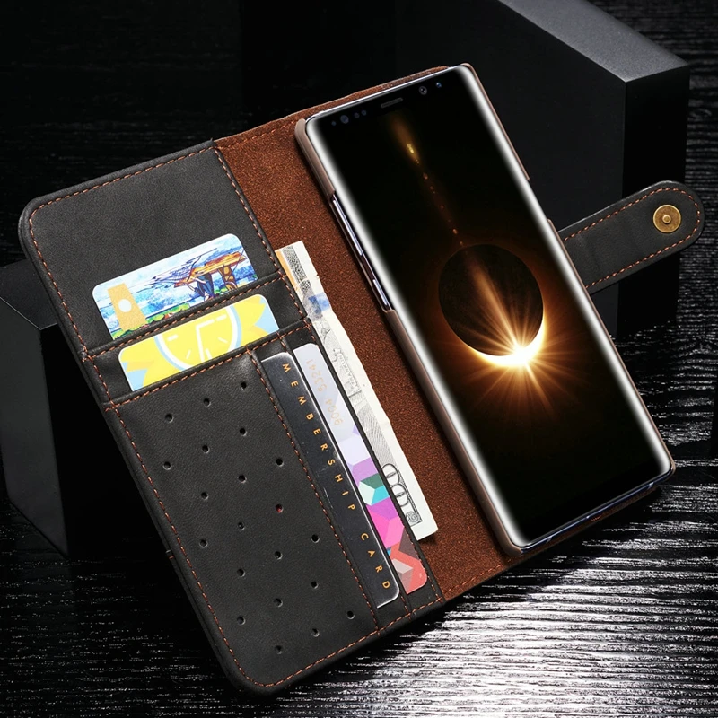 Для Coque samsung Galaxy Note 8 чехол Роскошные Бизнес кожаный бумажник на магните чехол для телефона для samsung Note 8 откидная крышка книга Etui