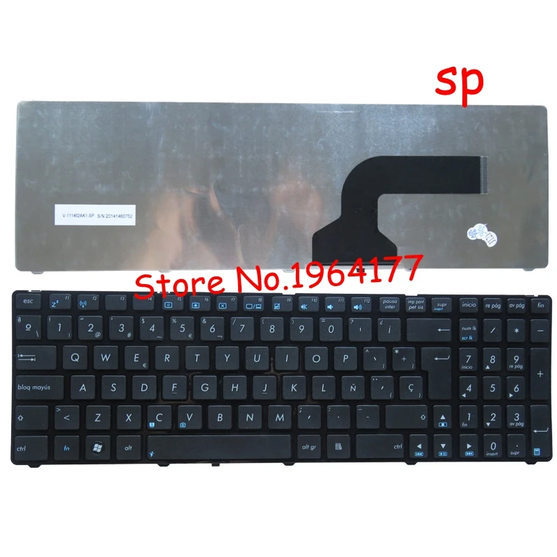 Испанская SP Клавиатура для ноутбука ASUS x55u 0knb0-6221sp00 AENJ2P01210 NJ2 черный | Компьютеры и