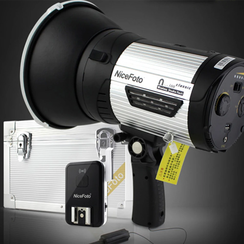 

NICEFOTO nflash300 300Ws Wireless Studio Flash with Built-in Wireless Hi-speed Flash Light for Outdoor Flash