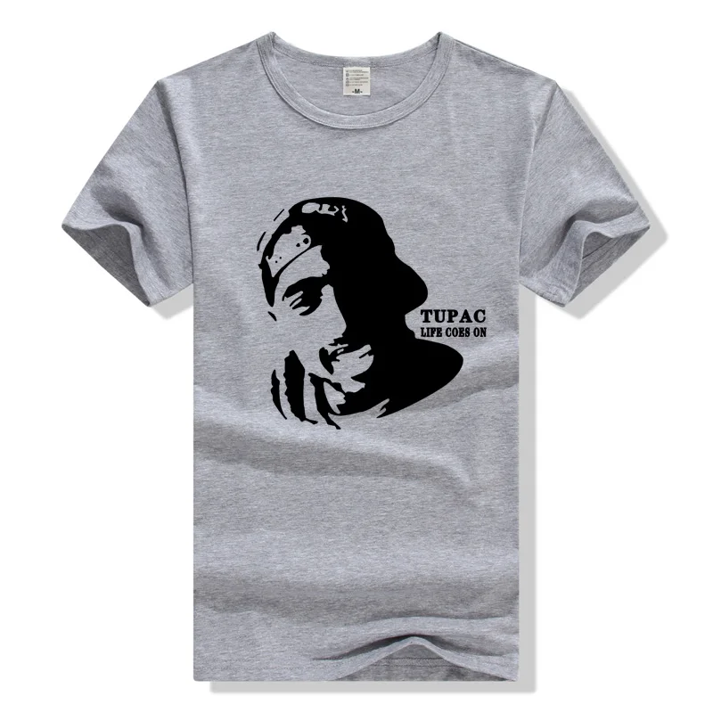 

TEEWINING 2Pac T Shirt Hiphop Men Cotton T-Shirt Tupac Hip Hop Tee Tshirt