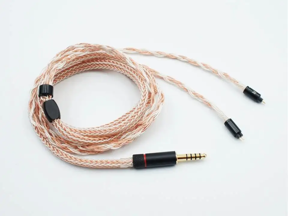 ISN Audio H16 16 Shares одиночные Кристальные медные и посеребренные смешанные HiFi наушники для меломанов кабель - Цвет: 2Pin 4.4mm