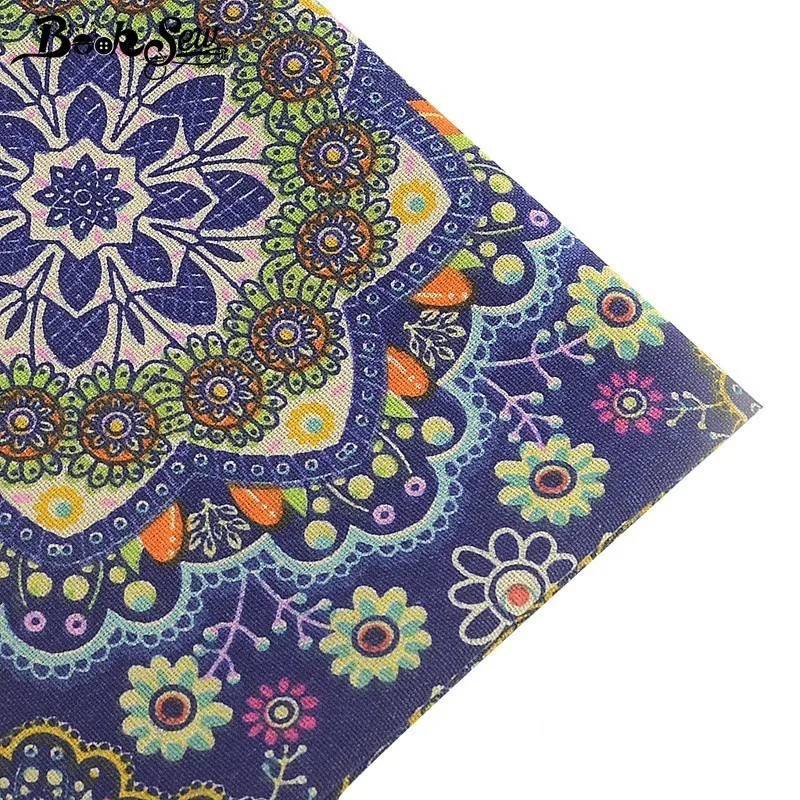 

Booksew African Style Cotton Linen Fabric Meter Sewing Telas DIY Handmade For Bag Tablecloth Curtain Pillow Zakka Canvas Fabric