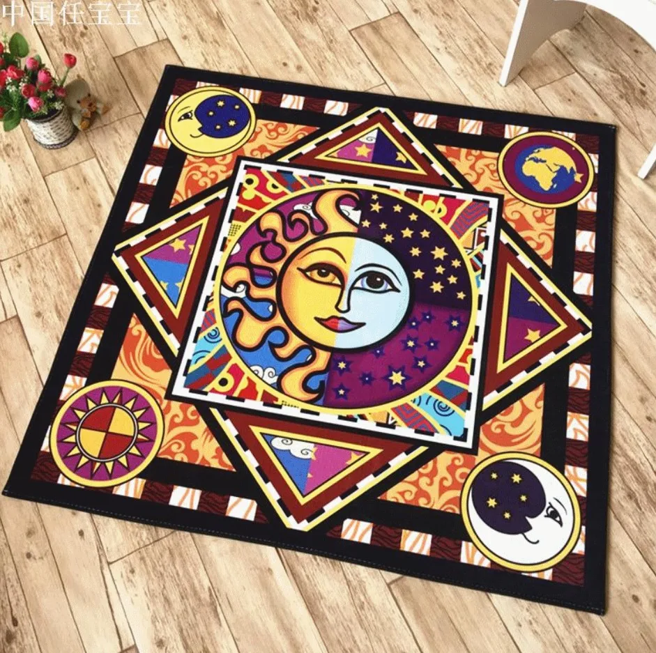 European Style Sun Cartoon Square Mat Living Room Bedroom Bathroom Door