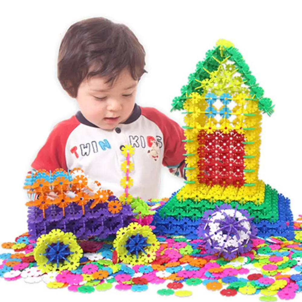 

Basic snowflake building blocks muticolor spell inserted bricks kids early education Children's desktop toys medium size toys