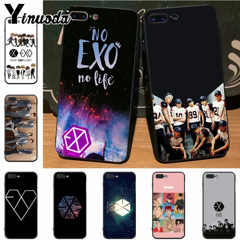 

Yinuoda KPOP EXO LUCKY ONE On Sale Luxury Cool Phone Accessories Case for iPhone 7plus 6S 7 8 8Plus X 5S 11pro case cover