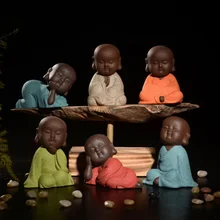 Автомобильные украшения китайские ручной работы милые медитационные монахи авто украшение приборной панели Подвески интерьерные украшения куклы аксессуары