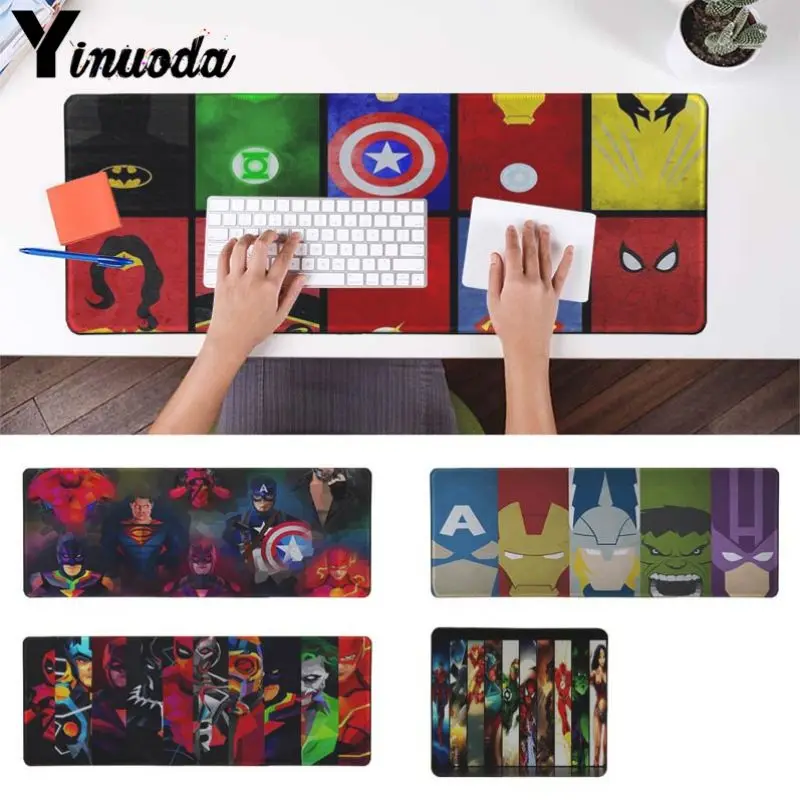 

Yinuoda Marvel Logo Superhero Office Mice Gamer Soft Mouse Pad Size for 30x90cm and 40x90cm Gaming Mousepads