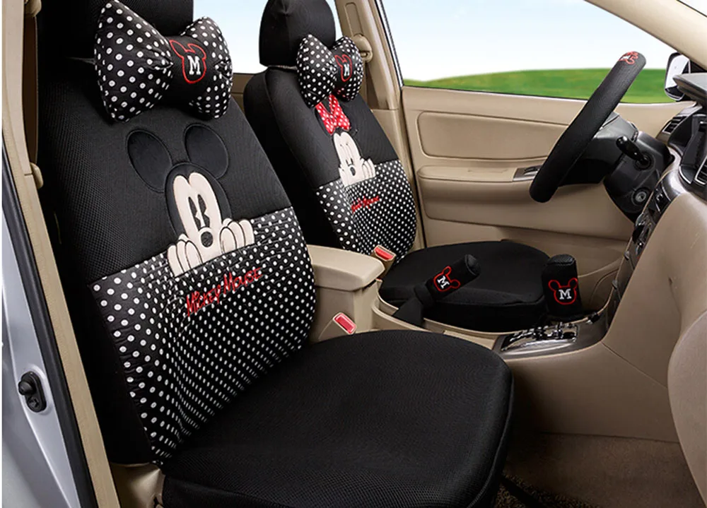 18pcs popular 3D breathable four seasons cartoon Mickey Mouse car seat