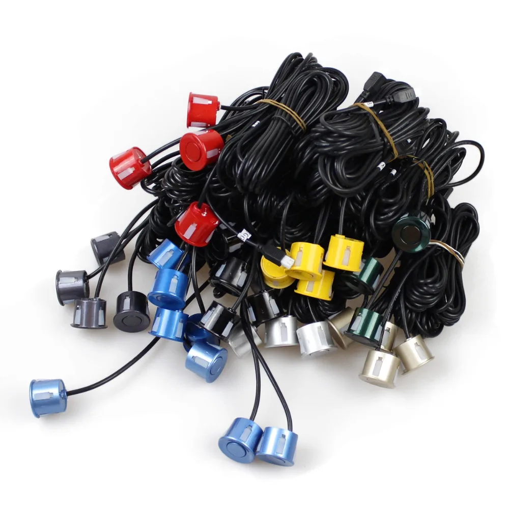 DIYSECUR Wholesale 4pcs Assistance Reversing Radar Rrobe Parking Sensors Black Blue Gray Red White Silver Green Yellow