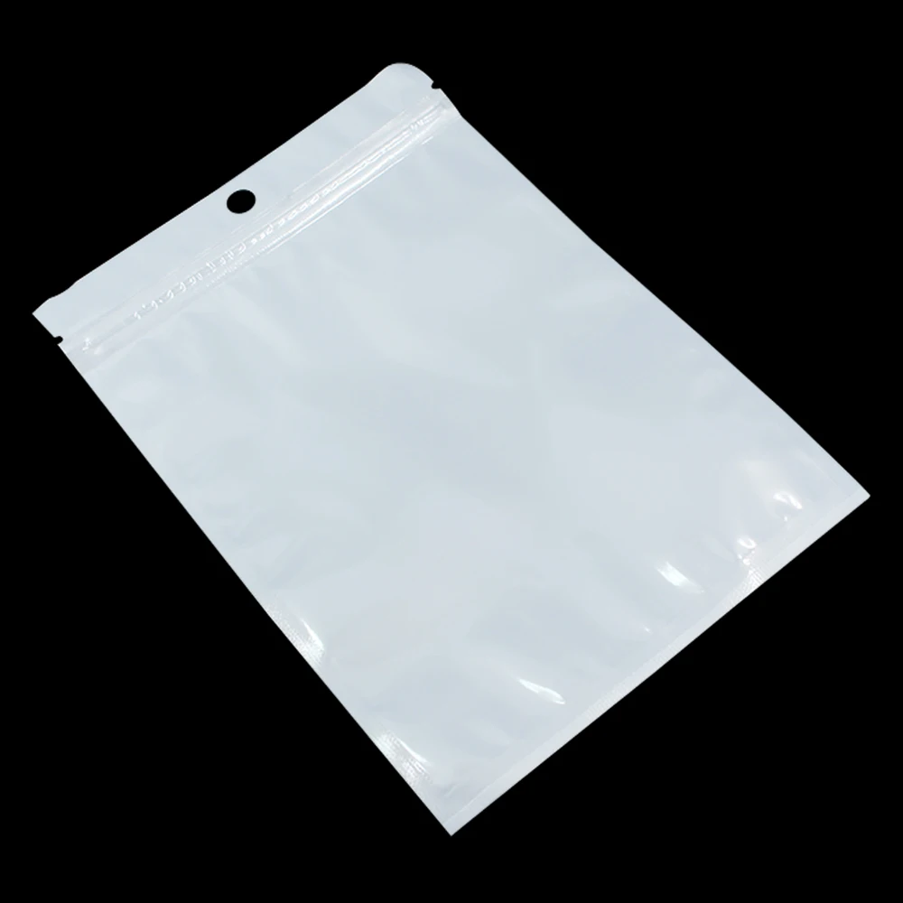 Wholesale 20*29cm White/Clear Self Seal Zipper Plastic Event Packaging OPP Poly Bag Ziplock Zip