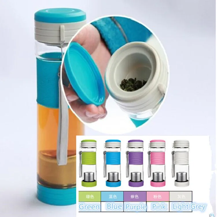 New Arrival 550ml My Bottle Travel Mug Tea infuser Cups Protein Shaker Thermos Tour Plastic Water Bottles with Lid and Rope | Дом и сад