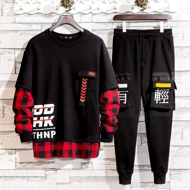 M-3XL 4XL весенне-летний мужской спортивный костюм, модный мужской спортивный костюм со штанами, шаровары для бега, спортивные мужские костюмы для бега