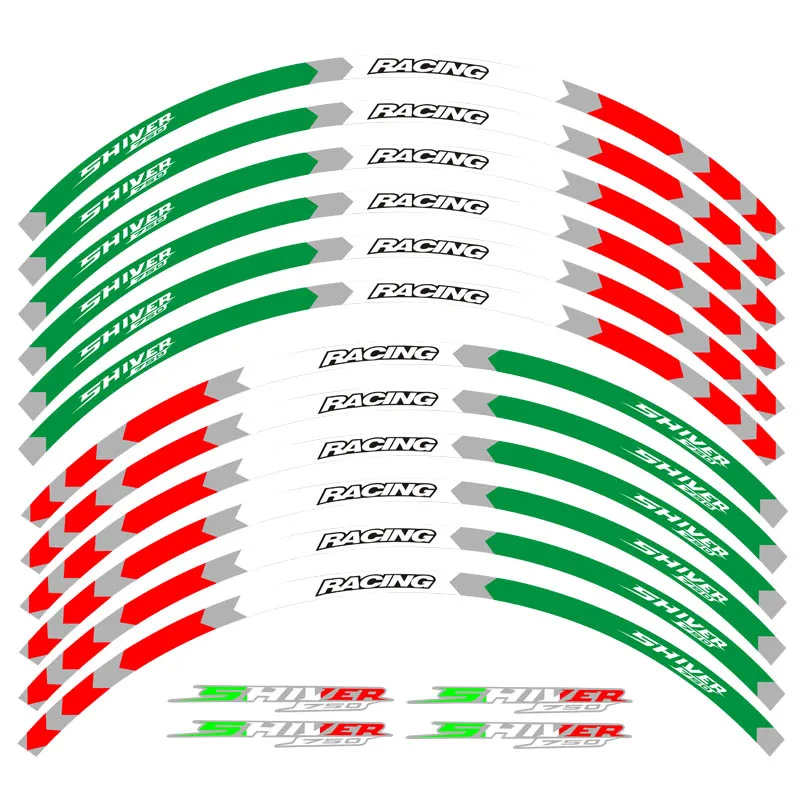 12 шт. Новая высококачественная наклейка для колес в полоску светоотражающий обод наклейки для Aprilia shiver 750