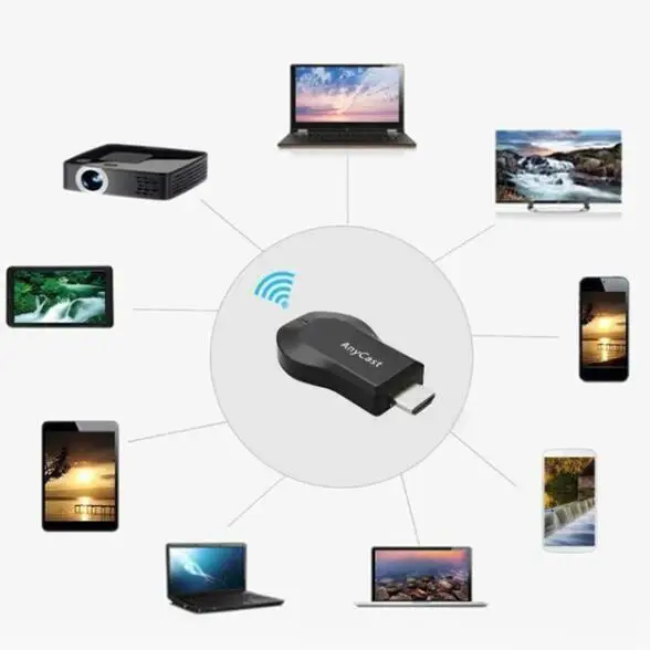 HD 1080P AnyCast M2 Plus Airplay Wifi Дисплей ТВ ключ приемник DLNA простой общий доступ ТВ-палка для Android IOS телефон Windows PC