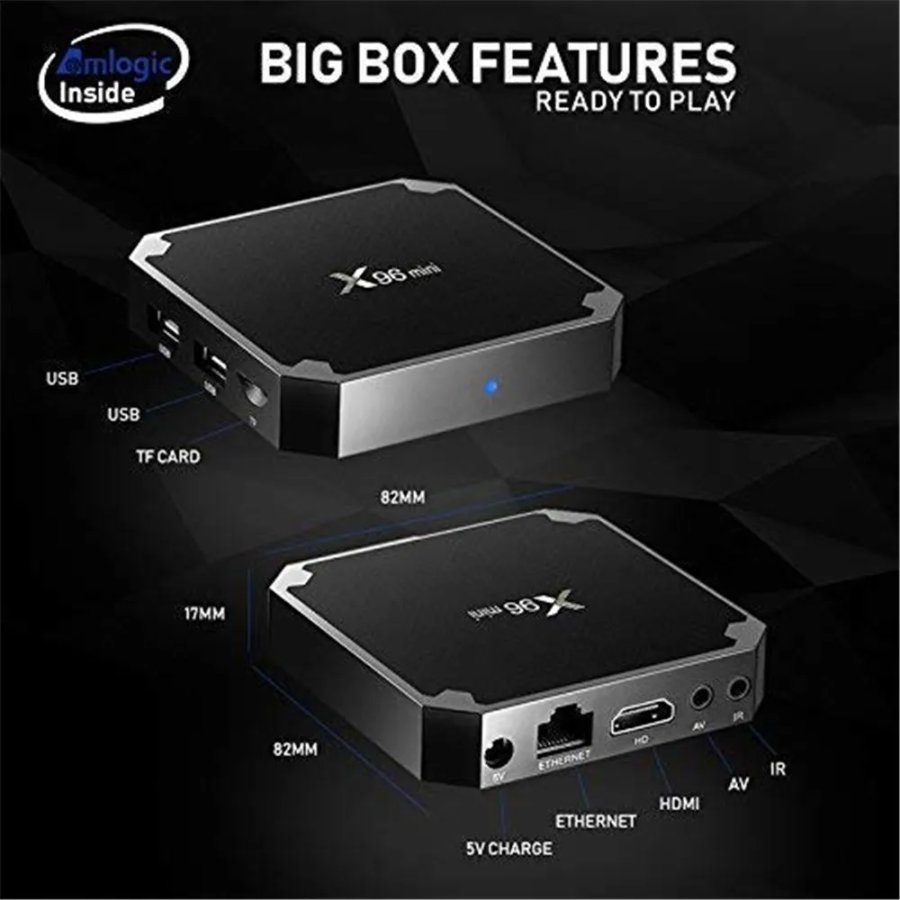 X96mini ТВ приставка android 7,1 smart tv WiFi 4K 2GB 16GB Amlogic 1GB 8GB S905W ТВ приставка четырехъядерный WiFi медиаплеер телеприставка X96 mini