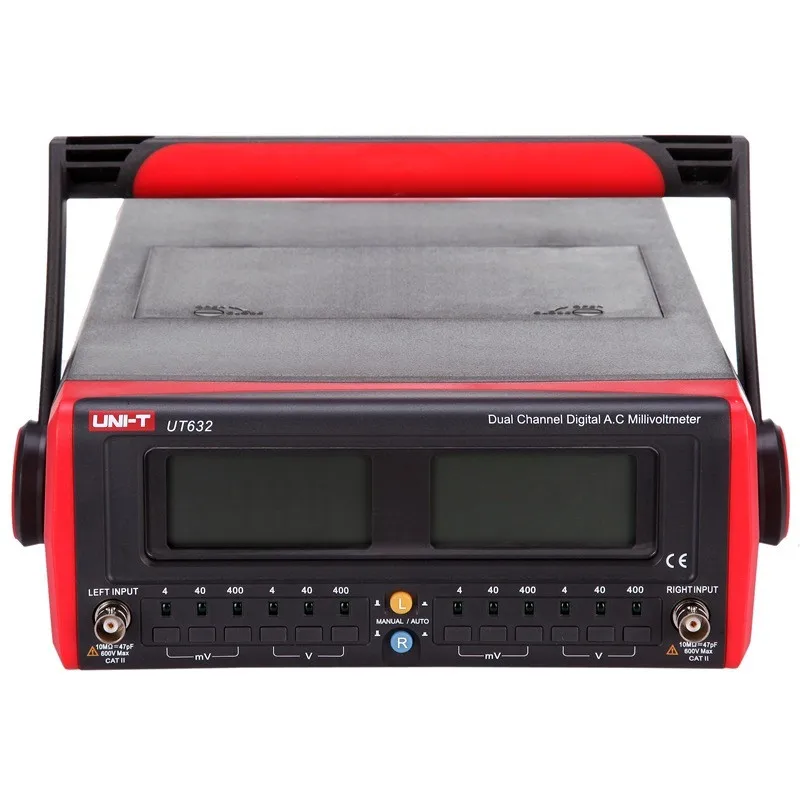 

UNI-T UT632 5Hz - 2MHz Dual-Channel Digital Display AC Millivolt Meter AC Voltage Tester AC Milli Volt Meter with Range 4mV~400V