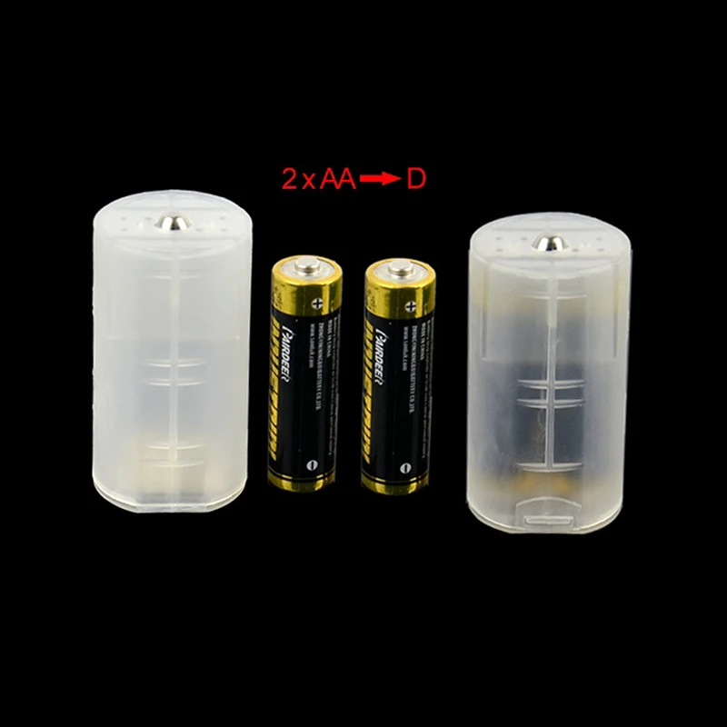 1 pcs 2 AA 크기로 배터리 홀더 2AA D 배터리 케이스 어댑터 변환기 2 * AA D 배터리 상자