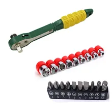 1/4 cabeça pólo 6.35 mini rápida chave de catraca chave torque chave de fenda bits ferramentas soquete