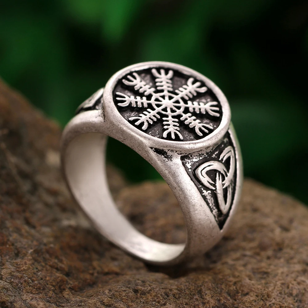 

Viking Helm of awe Ring Men Women Ethnic Drop Shipping