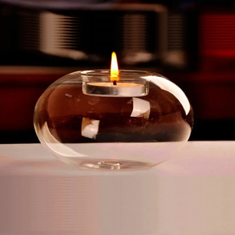 Стеклянный круглый подвесной светильник подсвечник вечерние домашний декор Romanti