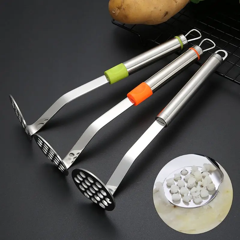

Stainless Steel Manual Potato Crushing Masher Home DIY Baking Professional Mash Tool Kitchen Cooking Gadget Supply