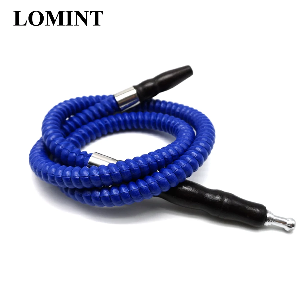 LOMINT 1m Small Size Leather Hookah Hose Wooden shisha Mouth Tips Narguile Nargile Accessories LM-539 black green blue red