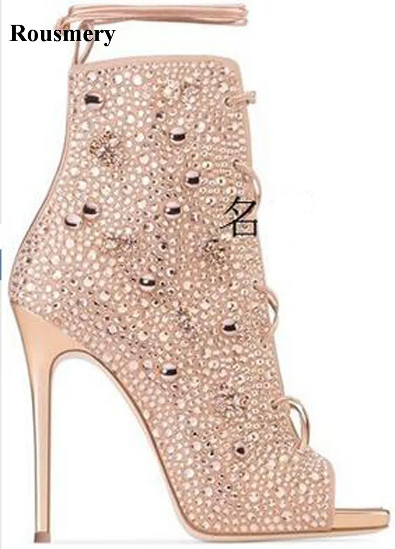 open toe gladiator boots
