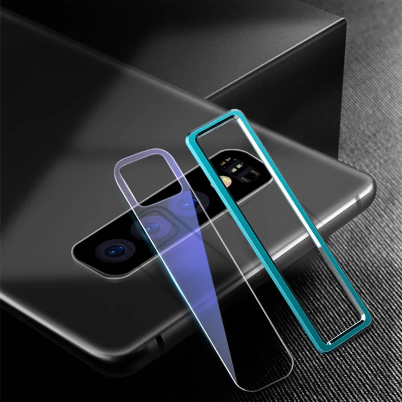 

NOTOW 7.5H lens glass +Camera Lens Protector Ring Guard Circle Metal Lens Film Protector Cover for Samsung Galaxy s10/s10plus
