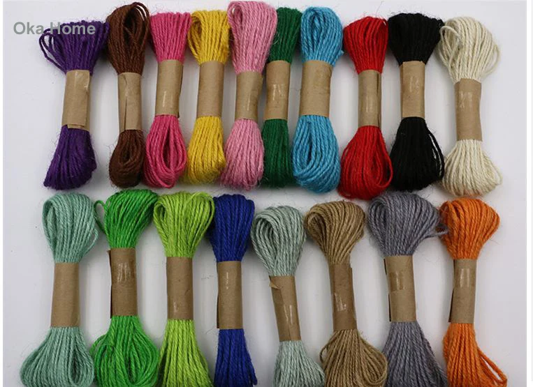 Женский Шнур из джута 10 метров 17 цветов|twisted jute rope|jute ropedecorative cords |
