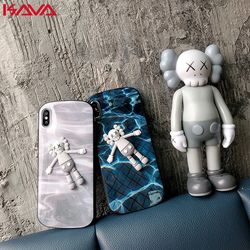 Летние 3D Limited Kaws плавающая игрушка Мягкий силиконовый чехол для iPhone 6 S plus 7 8 X XR XS MAX