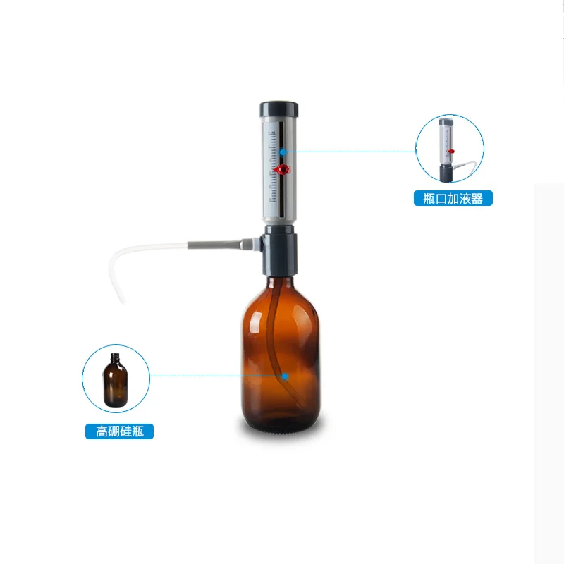Laboratory quantitative liquid adding device 5-25ml adjustable quantitative liquid bottle feeder sampler DispensMate Plus