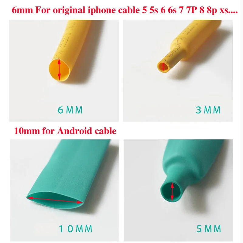 HTB1890PXErrK1RkSne1q6ArVVXaH 10cm Cable Protector Heat Shrink Tube Organizer Cord Management Cover For Android iPhone 5, 5s, 6, 6s, 7, 7p, 8, 8p, XS, Earphone MP3 USB Mallzona