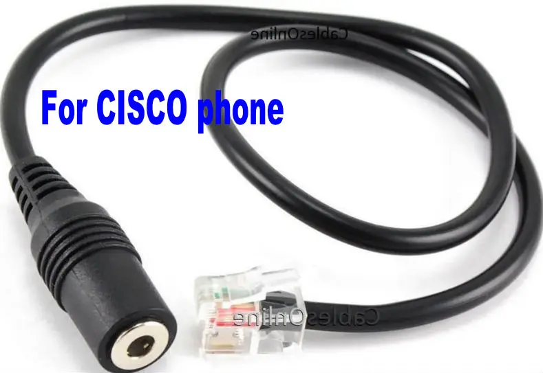 Mobile phone 3.5mm Jack to RJ9/RJ10 Headset to Cisco Office Phone Adapter Cable smart phone to