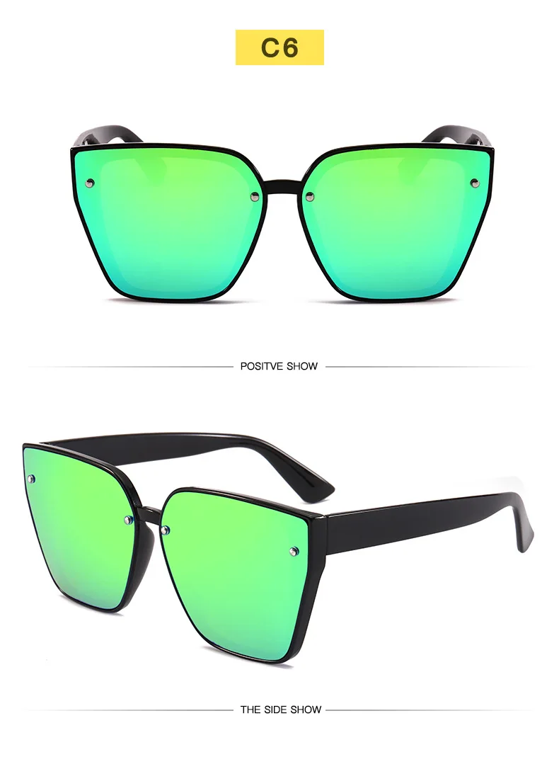 Higodoy, модные женские брендовые дизайнерские солнцезащитные очки, пластиковая квадратная оправа, черные, унисекс, большие солнцезащитные очки