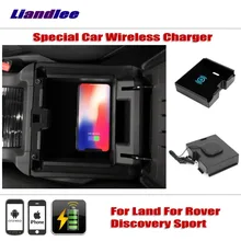 Liandlee For Land For Rover Discovery Sport Car Wireless Charger Armrest Storage For IPhone Android Phone Battery Charger