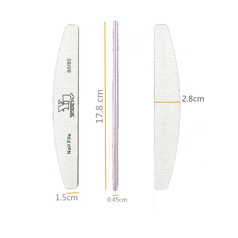 50 шт./лот пилка для ногтей шлифовальная полировка 80/80 буферный блок серая лодка УФ-гель для ногтей полировщик для педикюра и маникюра инструменты для ухода за ногтями