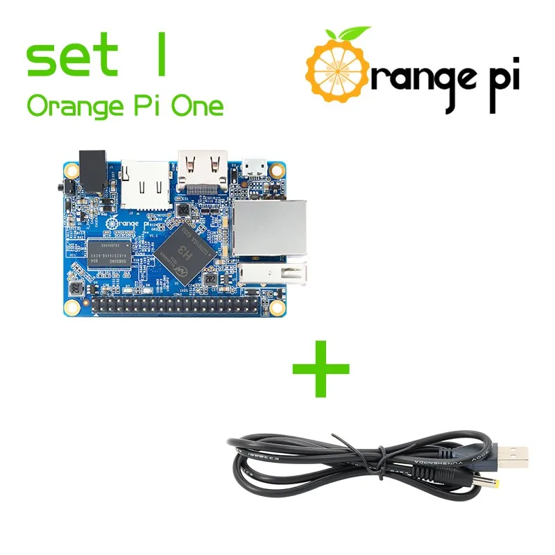 Оранжевый Pi One SET1: OPi One и USB к DC 4,0 мм-1,7 мм кабель питания Поддержка Android, Ubuntu, Debian