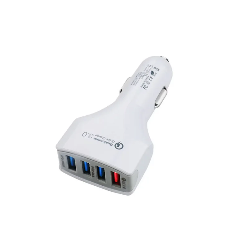 3.0 4-ميناء USB شاحن سيارة متعددة الوظائف سيارة الهاتف سريعة تهمة شاحن الجهاز اللوحي